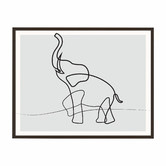 Printhouse Collective Line Elephant Framed Printed Wall Art