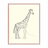 Printhouse Collective Line Giraffe Framed Printed Wall Art