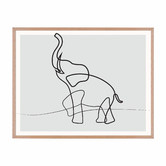 Printhouse Collective Line Elephant Framed Printed Wall Art