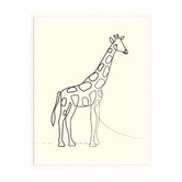 Printhouse Collective Line Giraffe Framed Printed Wall Art