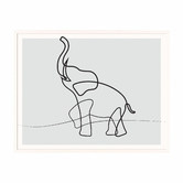 Printhouse Collective Line Elephant Framed Printed Wall Art