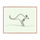 Printhouse Collective Line Kangaroo Framed Printed Wall Art
