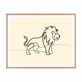 Printhouse Collective Line Lion Framed Printed Wall Art