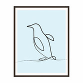 Printhouse Collective Line Penguin Framed Printed Wall Art