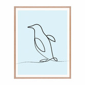 Printhouse Collective Line Penguin Framed Printed Wall Art
