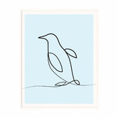 Printhouse Collective Line Penguin Framed Printed Wall Art