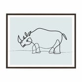 Printhouse Collective Line Rhino Framed Printed Wall Art