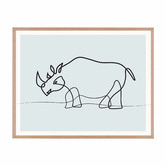 Printhouse Collective Line Rhino Framed Printed Wall Art