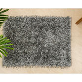 La Grace Home Shag Hand-Crafted Cotton-Blend Bath Mat