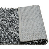 La Grace Home Shag Hand-Crafted Cotton-Blend Bath Mat