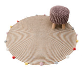 La Grace Home Kids&#039; Hand-Knitted Cotton Stool