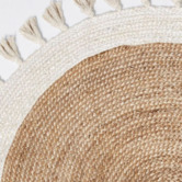 La Grace Home Bohemian Cream &amp; Natural Cotton-Blend Rug