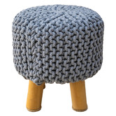 La Grace Home Kids&#039; Hand-Knitted Cotton Stool