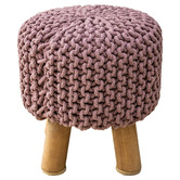 La Grace Home Kids&#039; Hand-Knitted Cotton Stool