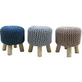 La Grace Home Kids&#039; Hand-Knitted Cotton Stool