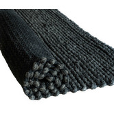 La Grace Home Charcoal Wool-Blend Rug