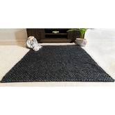 La Grace Home Charcoal Wool-Blend Rug