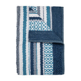 La Grace Home Blue Hand-Loomed Cotton Rug