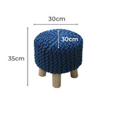 La Grace Home Kids&#039; Hand-Knitted Cotton Stool
