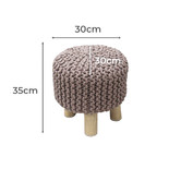La Grace Home Kids&#039; Hand-Knitted Cotton Stool