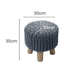 La Grace Home Kids&#039; Hand-Knitted Cotton Stool