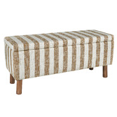 La Grace Home Modello Cotton Storage Ottoman Bench