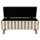 La Grace Home Modello Cotton Storage Ottoman Bench