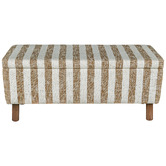 La Grace Home Modello Cotton Storage Ottoman Bench