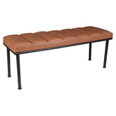 La Grace Home Trento Faux Leather Ottoman Bench