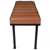 La Grace Home Trento Faux Leather Ottoman Bench