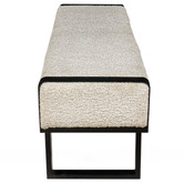 La Grace Home Bergamo Boucle Ottoman Bench