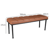 La Grace Home Trento Faux Leather Ottoman Bench