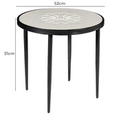 La Grace Home Seina Marble Side Table
