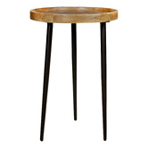 La Grace Home Trident Mango Wood Side Table