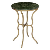 La Grace Home Duke Green Marble Side Table