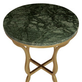 La Grace Home Duke Green Marble Side Table