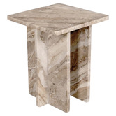 La Grace Home Cleo Torrento Marble Side Table