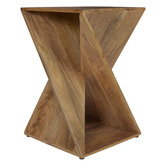 La Grace Home Zee Mango Wood Side Table