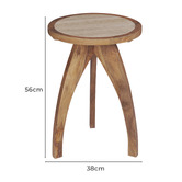 La Grace Home Trix Mango Wood Side Table