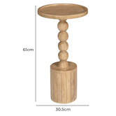 La Grace Home Cerca Cocktail Mango Wood Side Table