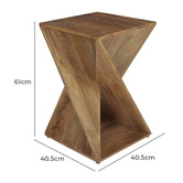La Grace Home Zee Mango Wood Side Table