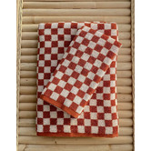 Delicors Classic Checkered Cotton Bathroom Towels