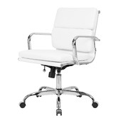 Furb Eames Replica Mid Back Faux Leather Executive Office Chair