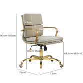 Braxton Home Eames Replica Mid Back Upholstered Executive Office Chair