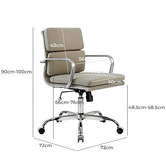 Braxton Home Eames Replica Mid Back Upholstered Executive Office Chair