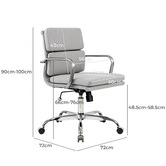 Braxton Home Eames Replica Mid Back Upholstered Executive Office Chair