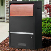 Braxton Home Dimma Parcel Drop Box with Wood Grain Finish
