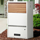 Braxton Home Dimma Parcel Drop Box with Wood Grain Finish