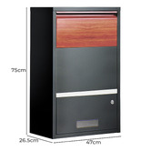 Braxton Home Dimma Parcel Drop Box with Wood Grain Finish