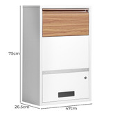 Braxton Home Dimma Parcel Drop Box with Wood Grain Finish